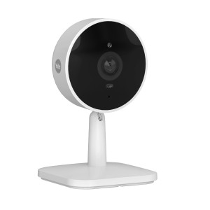 Weiße Yale Smart-Camera Innen, eine WLAN Full HD Überwachungskamera für die Innenraumüberwachung.