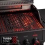 Enders Gasgrill Monroe Pro 3 SIKR Turbo Shadow mit aktivierter Turbo Zone.