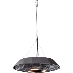 Enders Elektro Deckenstrahler Marbella, Terrassenheizstrahler mit LED-Beleuchtung und Fernbedienung.