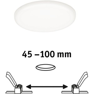 Paulmann Veluna LED-Einbaupanel, rund, 8,5W, neutralweiß, mit flexibler VariFit-Technik.