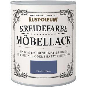 Dose Rust-Oleum Kreidefarbe Möbellack Tinte Blau, matte Oberfläche.