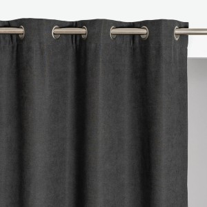 Dunkelgrauer Cosy Living Wärmeschutzvorhang Luna mit Ösen, 145x260 cm.