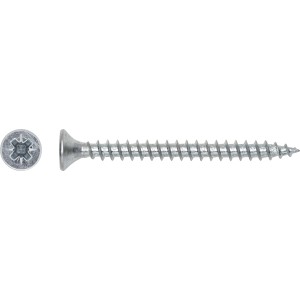 Senkkopf Spanplattenschraube, Ø 4 x 35 mm, PZ-Antrieb, verzinkt, 25 Stück.