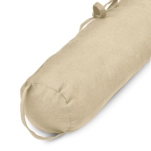 Beautissu Viento Zugluftstopper, 10x120cm, Creme, mit Schlaufen zur Befestigung.