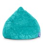 Türkisfarbener Sitting Point Sitzsack Fluffy mit 220 l Volumen.