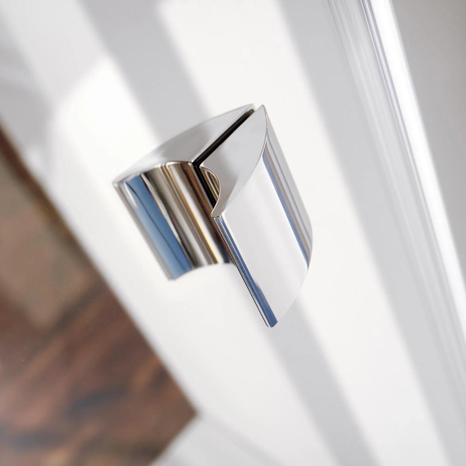 Breuer Duschkabine Espira Eckeinstieg Drehtür mit Festteil Silber 195 cm x 90 cm_2