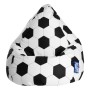 Sitting Point Sitzsack BeanBag mit Fußballmuster, 120 l, Schwarz-Weiß. Bequemer Kinder Sitzsack.