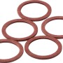Fünf KÖRO Fiber-Ringe, 23x30x2 mm, rotbraun, für Abdichtung und Trinkwasser.