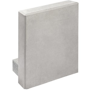 Premac L-Stein bewehrt, 55x50x30 cm, grau. Ideal für Mauersysteme und Einfassungen.