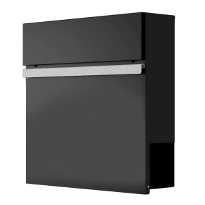 Heidemann Briefkasten DESIGNline BK3 Tiefschwarz 38 cm x 38 cm x 11 cm