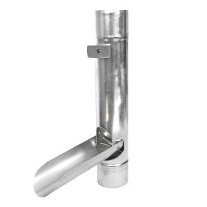 Regenrohrklappe ohne Sieb NW 60 Alu Natur