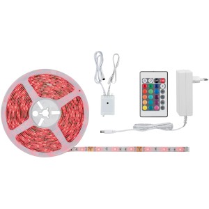 Paulmann LED-Strip Set, 7,5m RGB, mit Fernbedienung, Trafo und LED-Band auf Rolle.