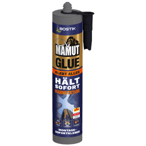 Bostik Mamut Glue Montagekleber, 450g Kartusche in Weiß, für sofortige, starke Haftung.