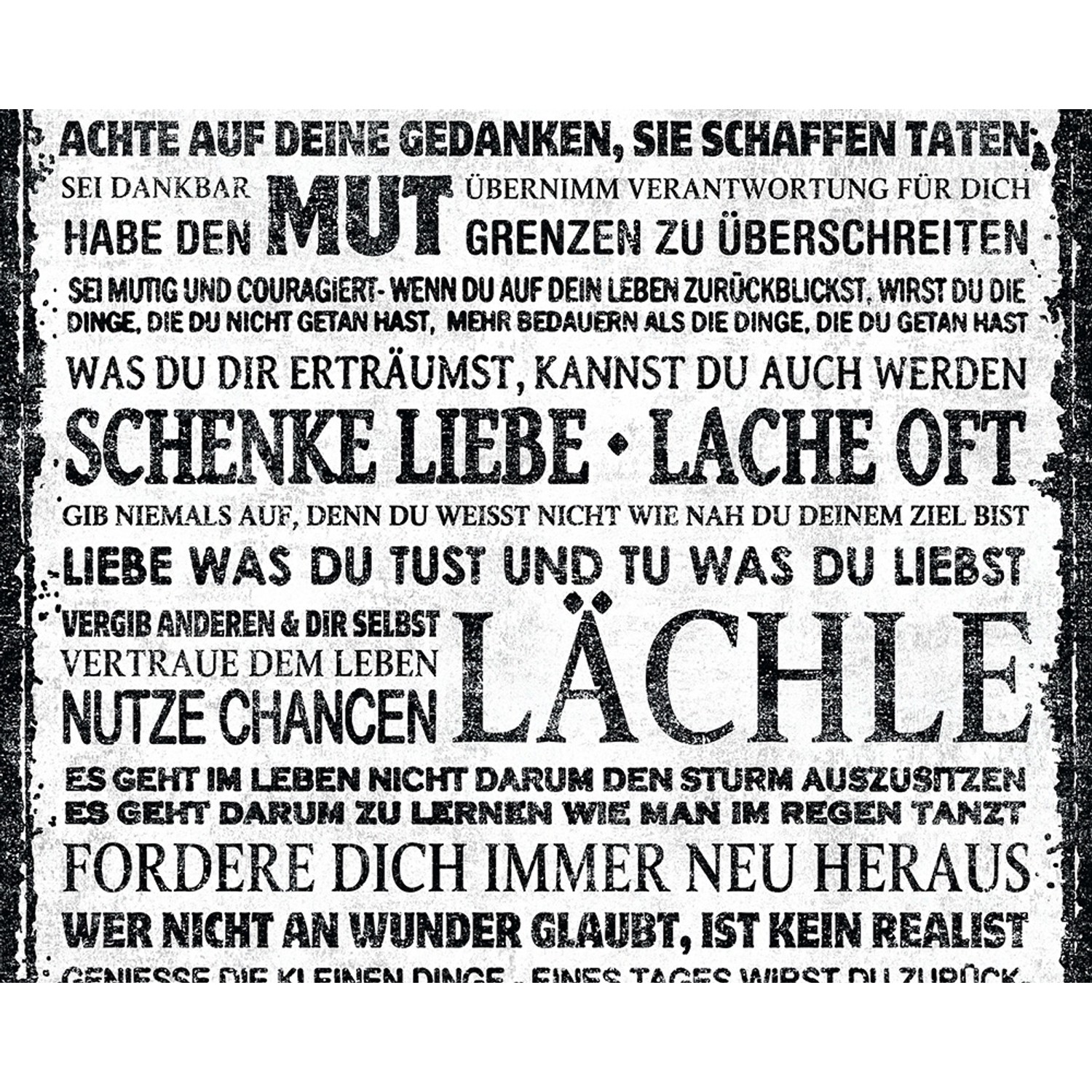 A.S. Creation Pop.up-Panel mit Sprüchen in Schwarz-Weiß als Wandbordüre.