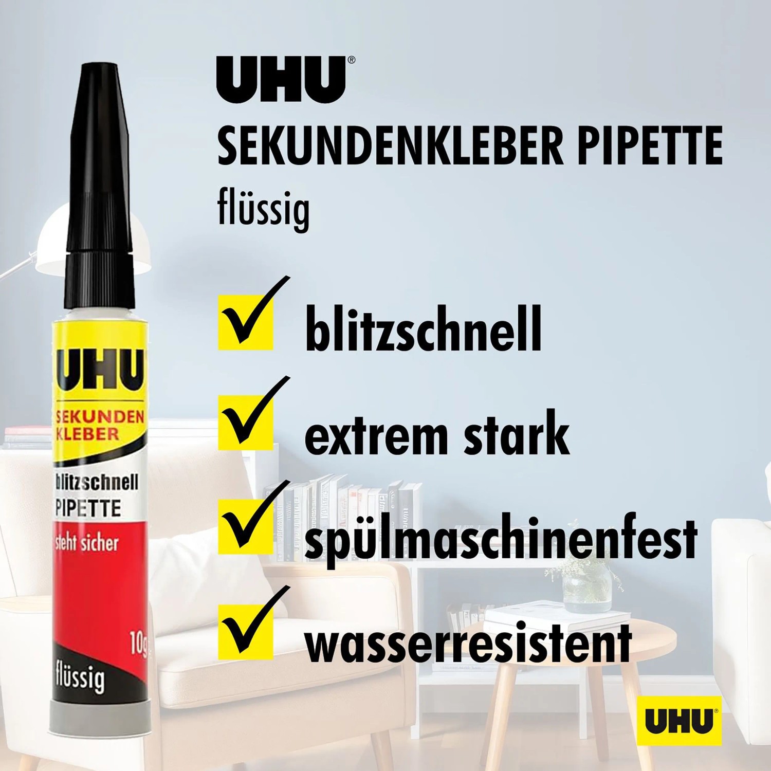 Uhu Sekundenkleber Blitzschnell Pipette 10 g_2