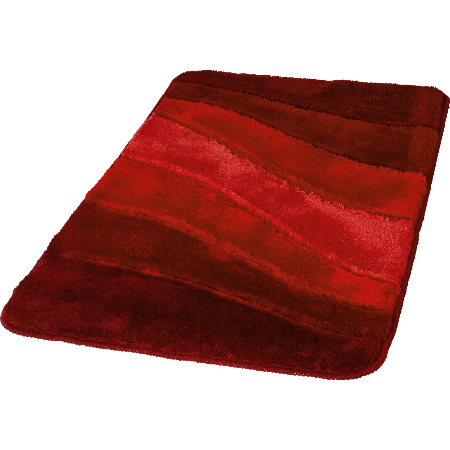 Meusch Badteppich Ocean Granat, 60x100 cm, roter Badteppich mit Farbverlauf.