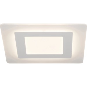 Dimmbare, weiße AEG LED-Deckenleuchte Xenos, 30 W, quadratisch. Moderne Deckenlampe für Wohn- und Essbereich.