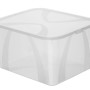 Transparente Rotho Clear Box Arco Sweater, 25 l, mit Deckel. Ideal zur Aufbewahrung.