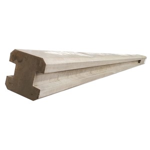 Beckers Betonzaun Zwischenpfosten Klassik, 235 cm, betongrau für Sichtschutzzäune.