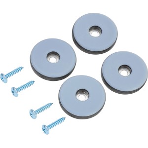 4 Ultra-Gleiter Ø 38mm mit Schrauben zur Möbelbefestigung.