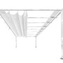 Weißer Pavillon Pergola Gazebo Florida mit Sonnensegel, Aluminiumkonstruktion.