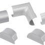 D-Line Kupplung Zubehör-Set, 50x25mm, Alu, für Kabelkanäle, 5-teilig.