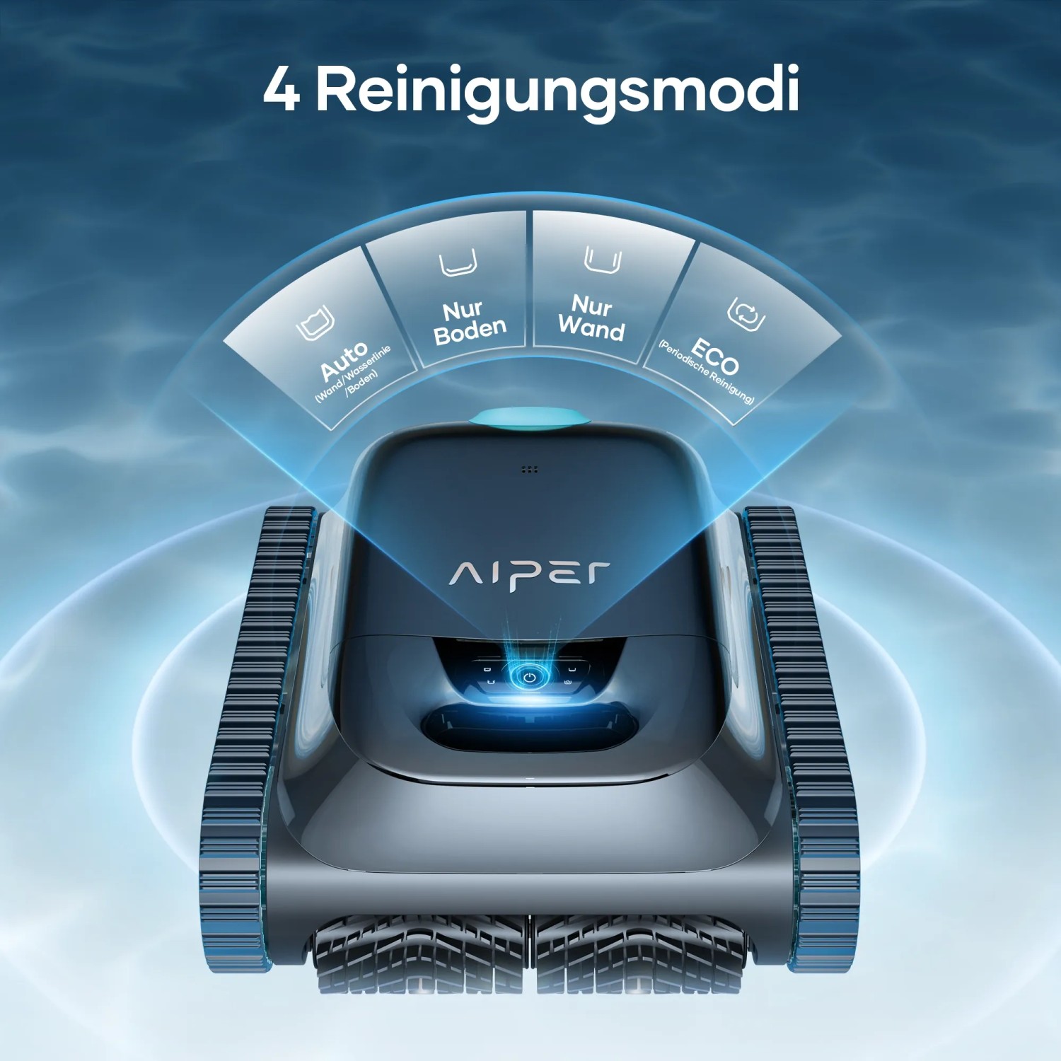 Aiper Scuba S1 Poolroboter mit 4 Reinigungsmodi: Auto, Boden, Wand, Eco.