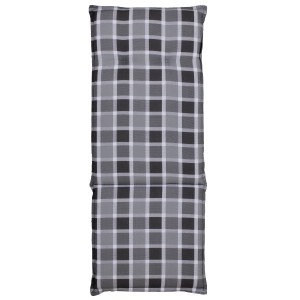 Beo Hochlehner-Saumauflage Belgrad Karo, grau-anthrazit kariert für Gartenstuhl.