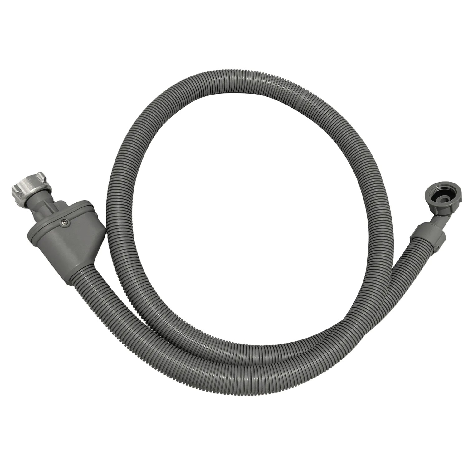 Grauer Kirchhoff Sicherheits-Zulaufschlauch, 2,5 m, für Waschmaschine/Spülmaschine.