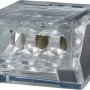 Steckklemme, transparent, 3-polig, für Leiter Ø 0,75-2,5 mm, aus dem 10-teiligen Verbindungsklemmen-Set.