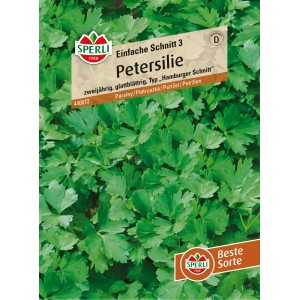 Samenpackung Sperli Petersilie Einfache Schnitt 3, glattblättrig und aromatisch.