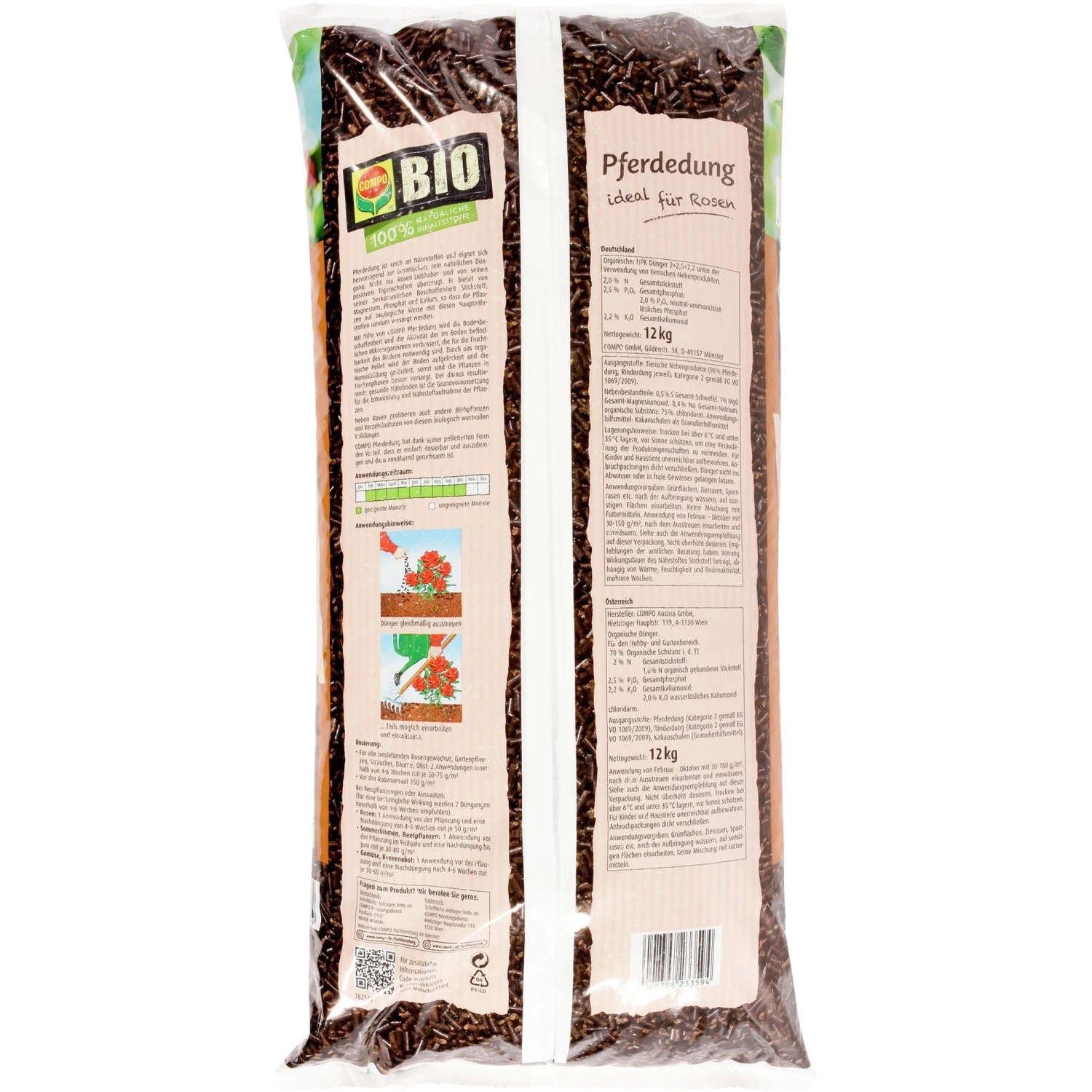 Compo Bio Pferdedung fr Rosen 12 kg kaufen bei OBI