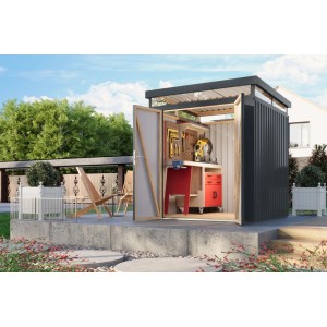 Karibu Metallgerätehaus Argos 2 Anthrazit