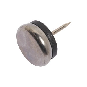 Metallgleiter mit Stift, Ø 22 mm, für Möbel und Bodenschutz.