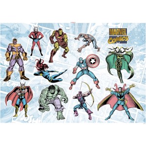 Komar Deko-Sticker Marvel Collection 100x70 cm mit Comic-Helden wie Hulk, Thor und Iron Man.