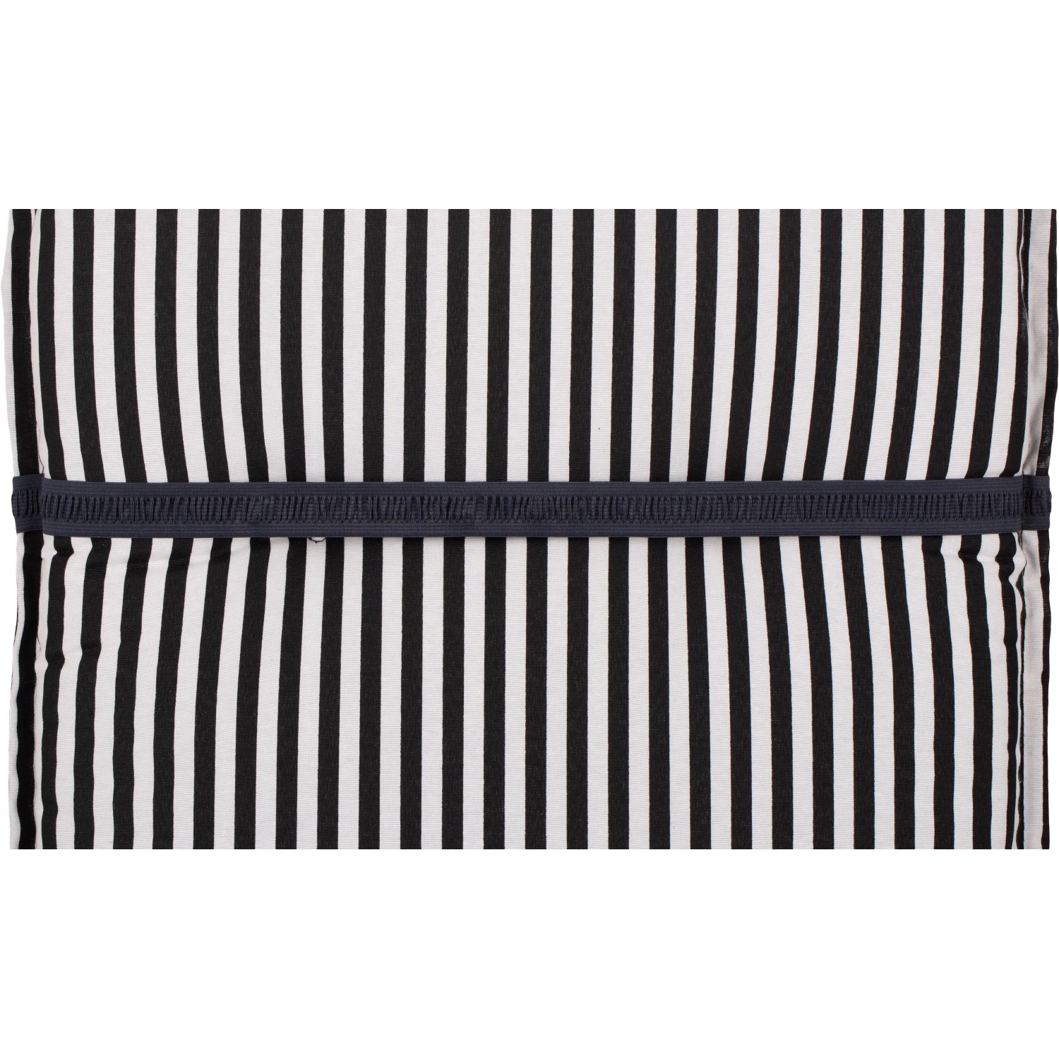 Beo Sitzauflage Tupelo 4er Set, schwarz-weiß gestreift für Niedriglehner Gartenstühle.