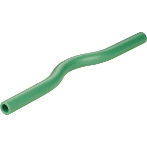 Grüner PPR-Überspringbogen DN 25 für Sanitärinstallationen.