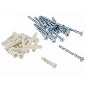 OBI Dübel und Schrauben Set, 18 Stück, für Wandschienen und Regalböden.