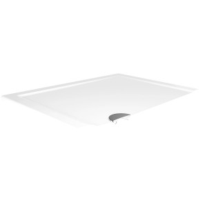 Breuer Duschwanne Classic Line, 100x90 cm, weiß, extraflach. Rechteckige Duschtasse mit Ablaufgarnitur.