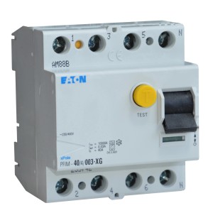 Eaton Fehlerstromschutzschalter (RCD-G), 40A, 4-polig, für zuverlässigen Schutz.