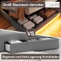 okwish Polsterbett 160x200cm mit LED USB C Hydraulik Staufach Schlafzimmer Grau ohne Matratze_9
