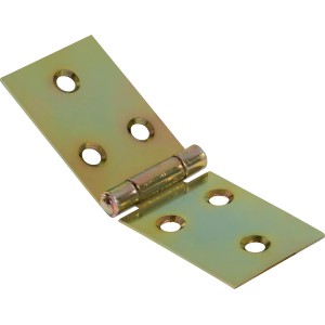 Gelb verzinktes, breites Tischband 80x28 mm für bewegliche Verbindungen.