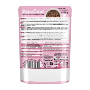 Pawsome Katzen-Nassfutter Junior Pute, 85g Packung. Alleinfutter für junge Katzen.