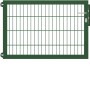Grünes Einzeltor Flexo Plus 125x80 cm mit Pfosten für Gartenzaun.