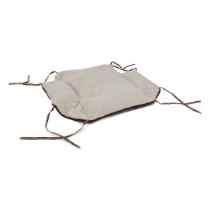 Beige Heim Haustierdecke Classic, als Hundebett wandelbar mit Bändern zum Fixieren.