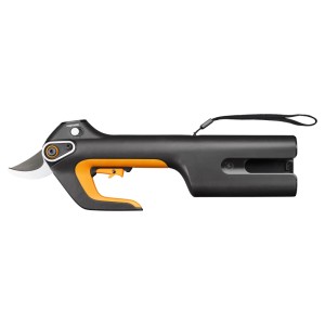 Fiskars Akku-Gartenschere L Bypass, schwarz-orange. Kraftvolle Astschere für präzise Schnitte bis 30mm.