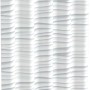 Weißer Eisl Textil Duschvorhang mit Wellenmuster, 180x200 cm, waschbar.