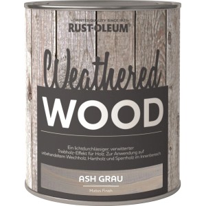 Rust-Oleum Weathered Wood Ash Grau, 750ml Dose Effektfarbe für Treibholz-Optik.