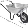 Haemmerlin Einrad-Schubkarre, 120 l, verzinkte Mulde, Luftrad, max. 200 kg Traglast.