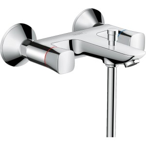 Hansgrohe Logis Wannenarmatur Aufputz, 2-Griff, Chrom. Für Badewannen, einfache Montage.